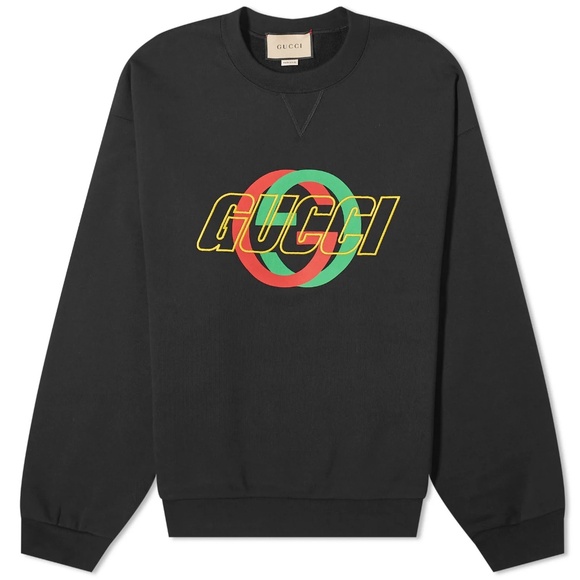 Gucci Other - size S Gucci GG Interlocking Logo Crewneck Sweatshirt with embroidery Black